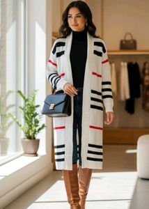 Striped Knit Cardigan
