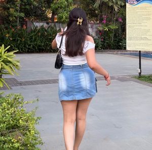 y2k denim white washed skirt