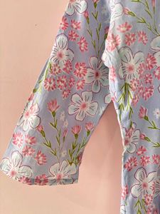 Lavender Floral Print Kurta