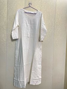 Elegant White Cotton Kurta