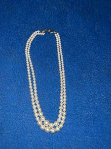 Elegant Double Strand Faux Pearl Necklace