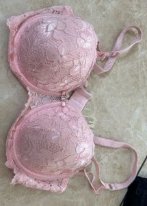 Pink Lace Padded Bra