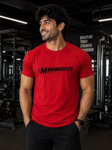 Men's Red Big Muscles Nutrition T-Shirt