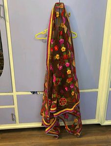 Multicolored Party Wear Embroidery Dupatta