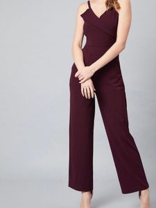 Burgundy Sleeveless Jumpsuit