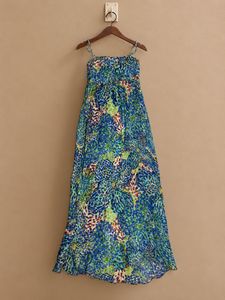 Zara Chic Multicolour  Print Spaghetti Maxi Dress
