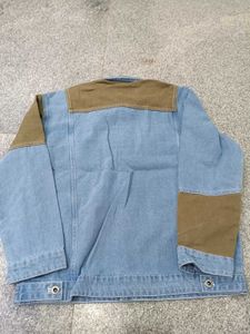 Showoff Denim Jacket with Patches, L Size