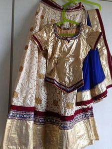 Gold Embellished Lehenga Choli Set