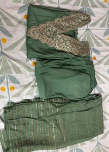 Elegant Green Embroidered Kurta Set with Dupatta