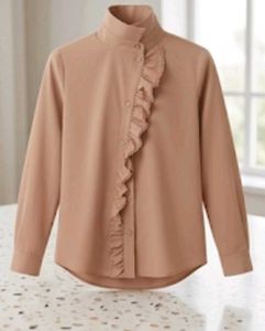 Peach Ruffle Blouse