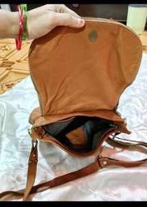 Tan Leather Crossbody Bag