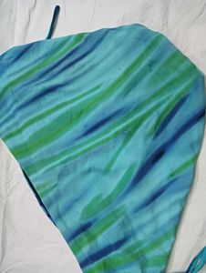 Blue &amp;💛 big size Green Tie-Dye Bikini Bottom
