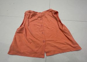 Orange Sleeveless Tunic Top
