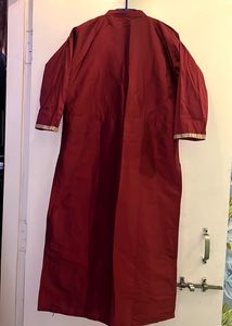 New Maroon Ethnic Long Kurti Zari Patch Work