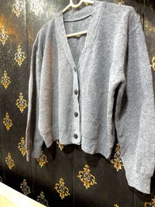 Grey Knit Cardigan 🦋🌸