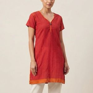 Red Cotton Kurta