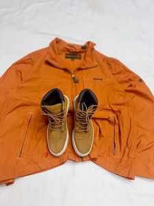 Timberland Orange Zip-Up Jacket