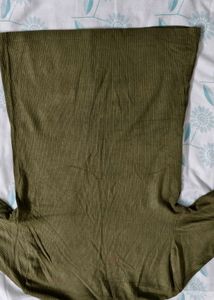 Olive Green Ribbed Top