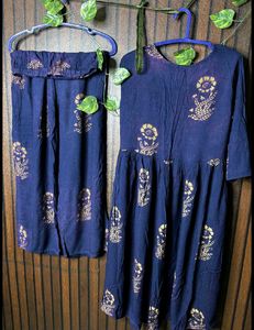 Elegant Navy Blue Kurta Set pack of 3