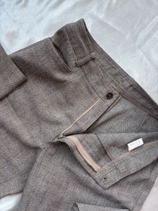 Classic Grey Wide Leg Trousers