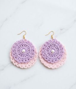 Handmade Crochet Layered Earrings