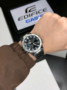 Edifice Men Quartz Black Dial Analog-Digital Resin