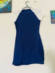 Blue Sporty "State Club" Mini Dress