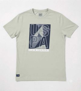 U.S. Polo Graphic Print Men's Crew Neck T-Shirt