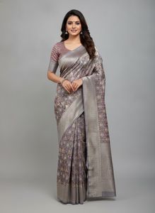 Elegant Printed Saree with Blouse