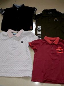 kids collared  T-Shirt set of 4