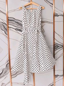 Polka Dot V-Neck Wrap Dress