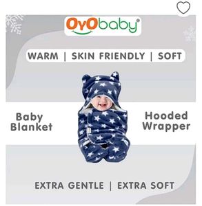 Newborn Baby Swaddle Hooded Wrapper