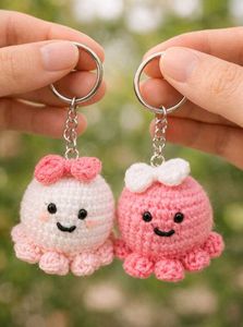 2 Octopus crochet keychain