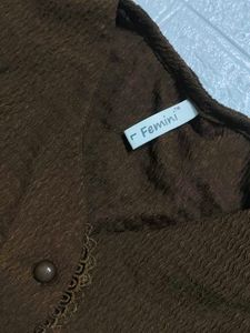 coffee brown cue top