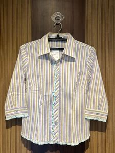 Chic Striped Ruffle Shirt