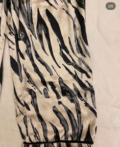 Satin Zebra Print Pajama Pants