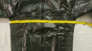Black Faux Leather Biker Jacket Men