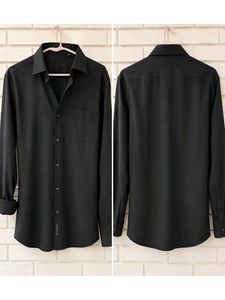 Men's Classic Black Long Sleeve Shirt