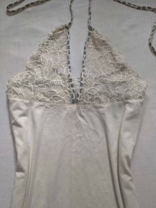 White Lace Halter Top