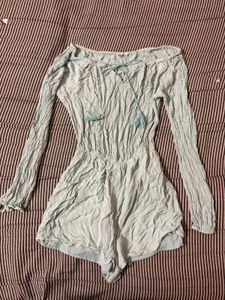 Light Blue Off-Shoulder Romper