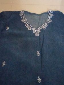 Denim Short Kurta