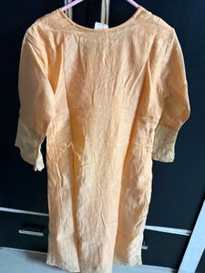 Peach Embellished Suit Serowsaki Work With Duppta