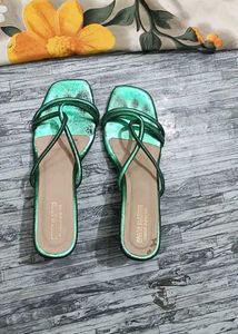 Green Strappy Sandals