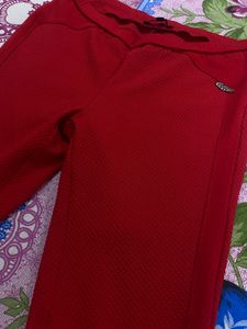 Vibrant Red Women's Pants
