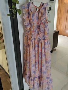 Pink Pleated Jumpsuit with Matching Bag
