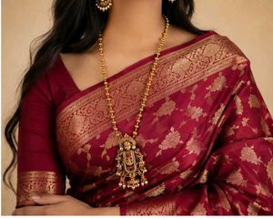 Traditional Temple Design Long Haram Necklace for