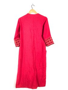 Red Printed Kurta(Women’s)