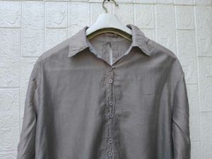 New with tag Chinese Casual Grey Button-Down Shirt