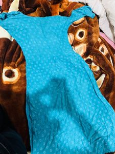 Blue Embroidered Kurta