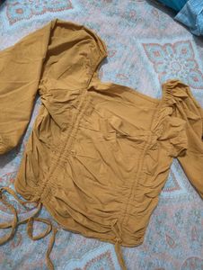 combo++2 tops ....Rusty Orange Ruched Front Top